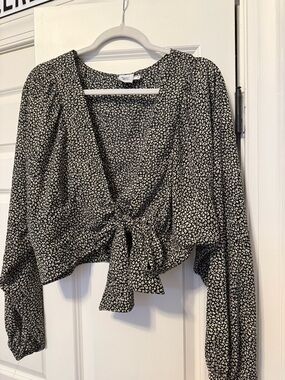 Princess Polly Cropped Tie Blouse